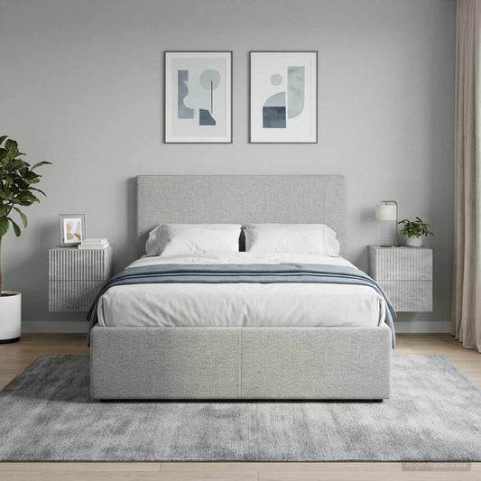 Mobiletto da notte a muro 2 pz Grigio Cemento 33 x 34,5 x 40 cm