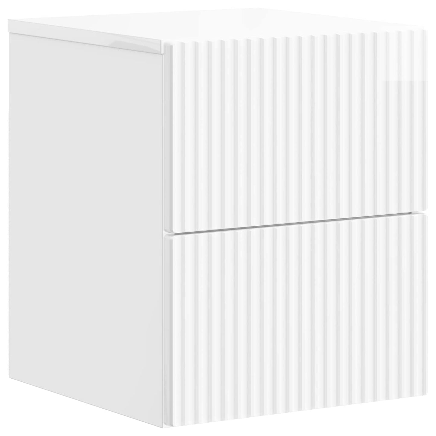 Mobiletto da notte a muro Bianco Lucido 33 x 34,5 x 40 cm | homemem39