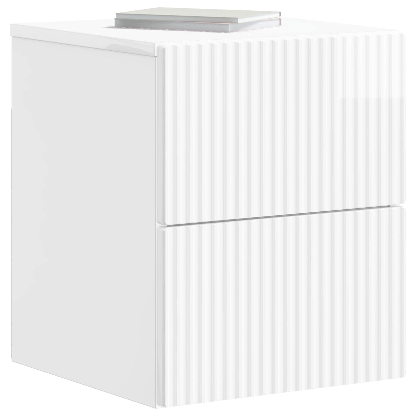 Mobiletto da notte a muro Bianco Lucido 33 x 34,5 x 40 cm | homemem39