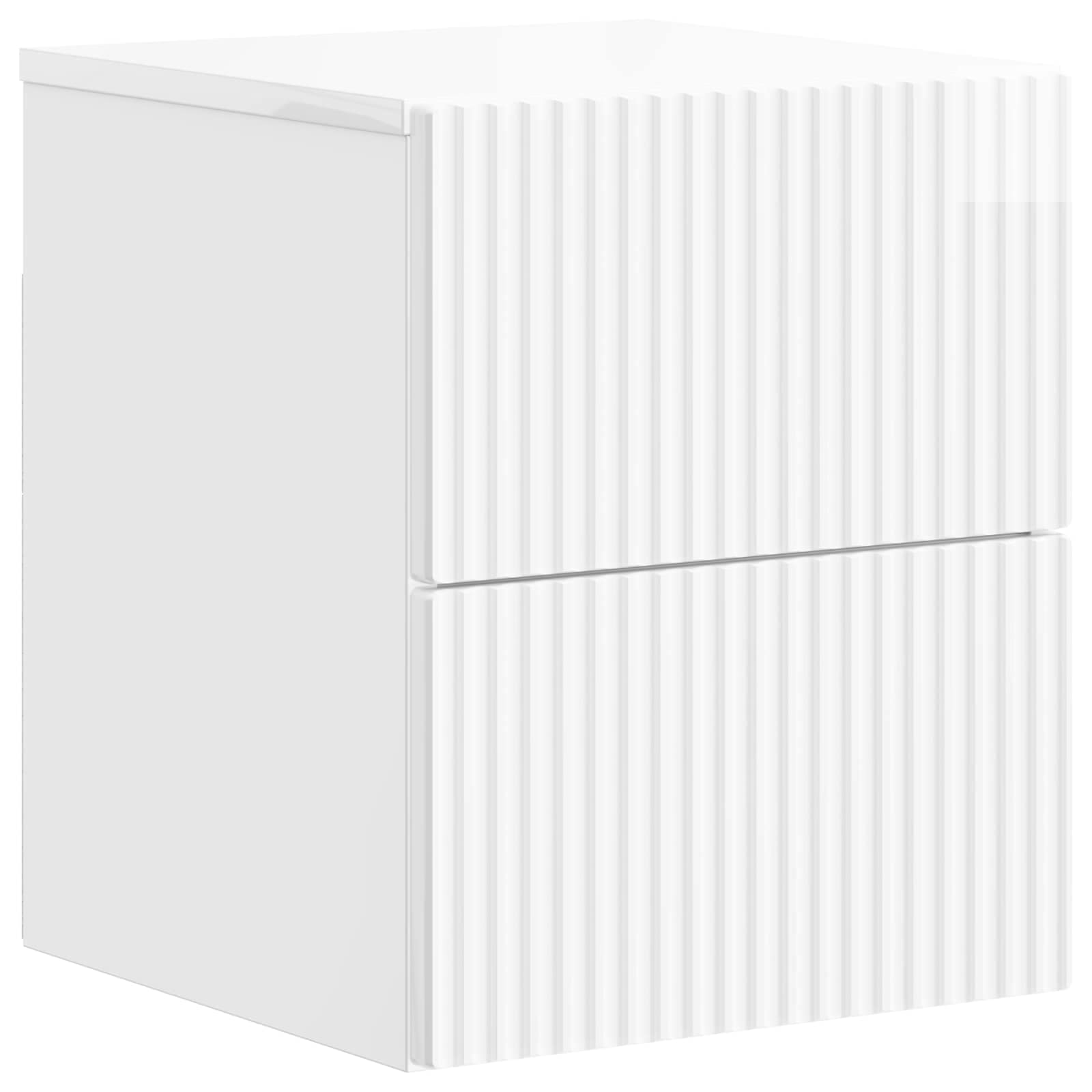 Mobiletto da notte a muro 2 pcs Bianco Lucido 33 x 34,5 x 40 cm | homemem39