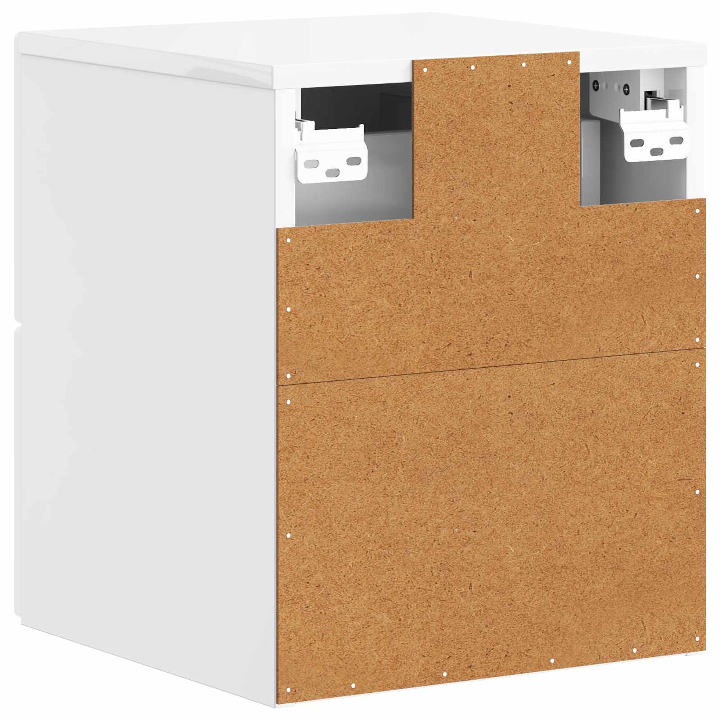 Mobiletto da notte a muro 2 pcs Bianco Lucido 33 x 34,5 x 40 cm | homemem39