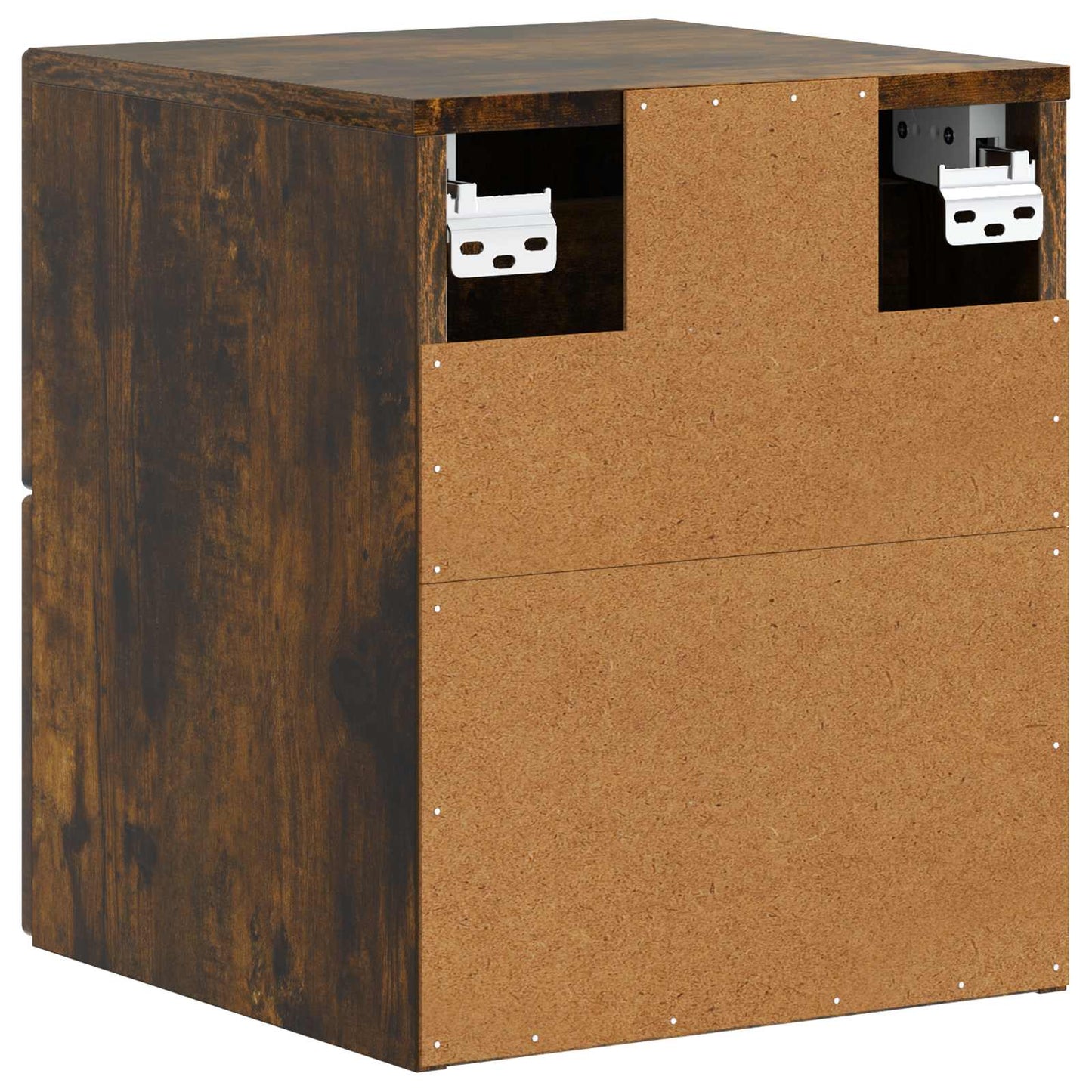 Mobiletto da notte a muro Rovere Fumo 33 x 34,5 x 40 cm
