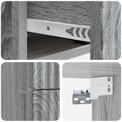 Mobiletto da notte a muro Grigio Sonoma 33 x 34,5 x 40 cm