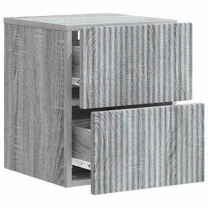Mobiletto da notte a muro Grigio Sonoma 33 x 34,5 x 40 cm