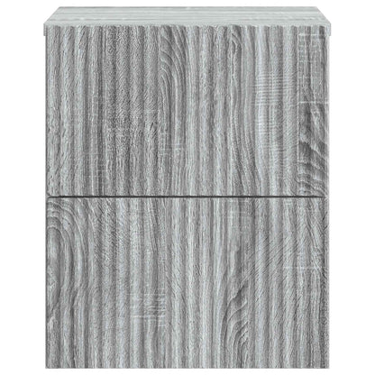 Mobiletto da notte a muro Grigio Sonoma 33 x 34,5 x 40 cm