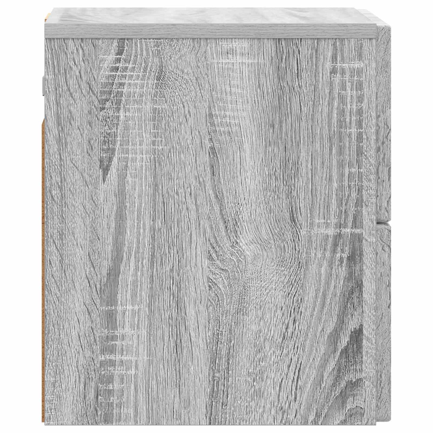 Mobiletto da notte a muro Grigio Sonoma 33 x 34,5 x 40 cm