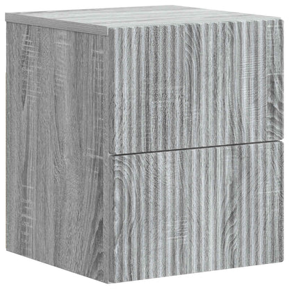Mobiletto da notte a muro 2 pcs Grigio Sonoma 33 x 34,5 x 40 cm | homemem39