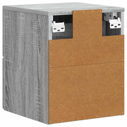 Mobiletto da notte a muro 2 pcs Grigio Sonoma 33 x 34,5 x 40 cm | homemem39
