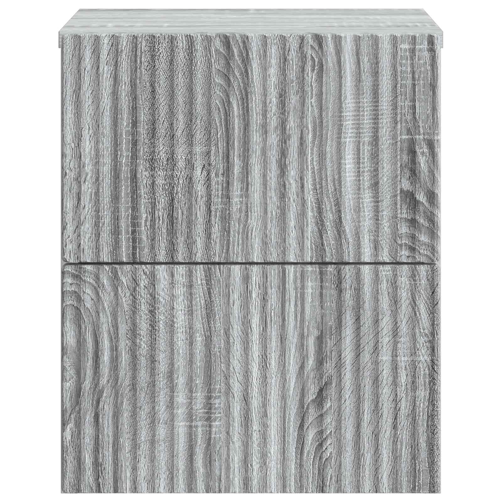 Mobiletto da notte a muro 2 pcs Grigio Sonoma 33 x 34,5 x 40 cm | homemem39