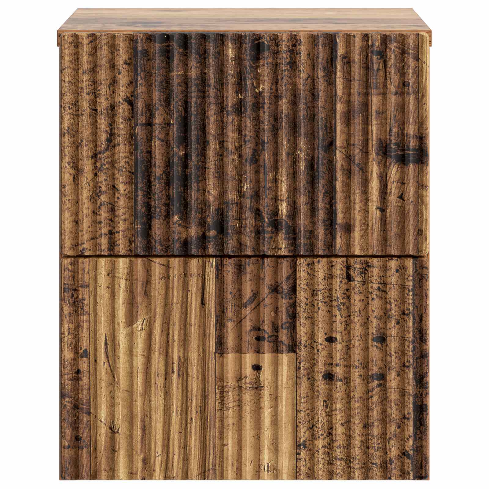 Mobiletto da notte a muro 2 pcs Legno antico 33 x 34,5 x 40 cm | homemem39