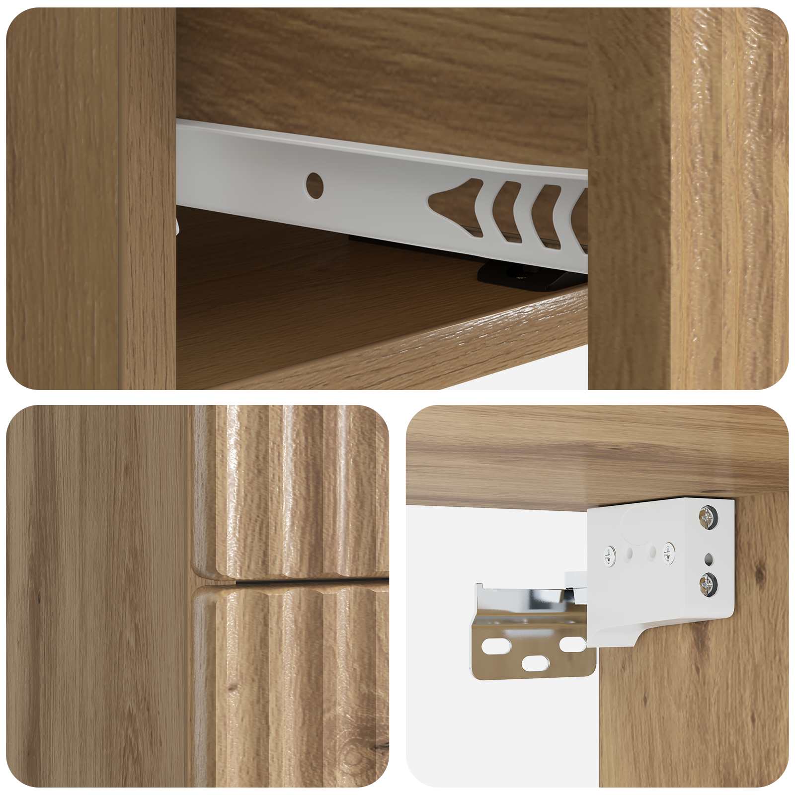 Mobiletto da notte a muro Rovere Artigianale 33 x 34,5 x 40 cm | homemem39