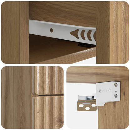 Mobiletto da notte a muro Rovere Artigianale 33 x 34,5 x 40 cm | homemem39