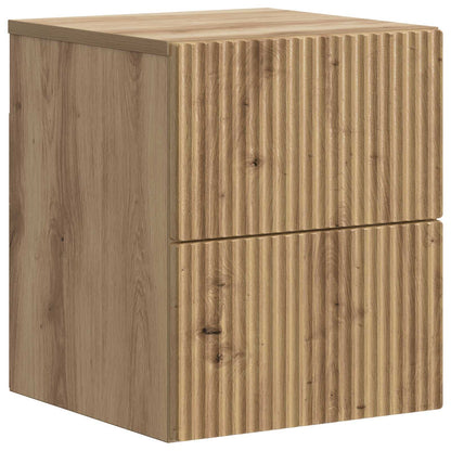 Mobiletto da notte a muro Rovere Artigianale 33 x 34,5 x 40 cm