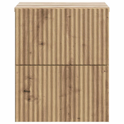 Mobiletto da notte a muro Rovere Artigianale 33 x 34,5 x 40 cm | homemem39