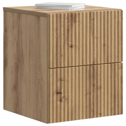 Mobiletto da notte a muro Rovere Artigianale 33 x 34,5 x 40 cm | homemem39