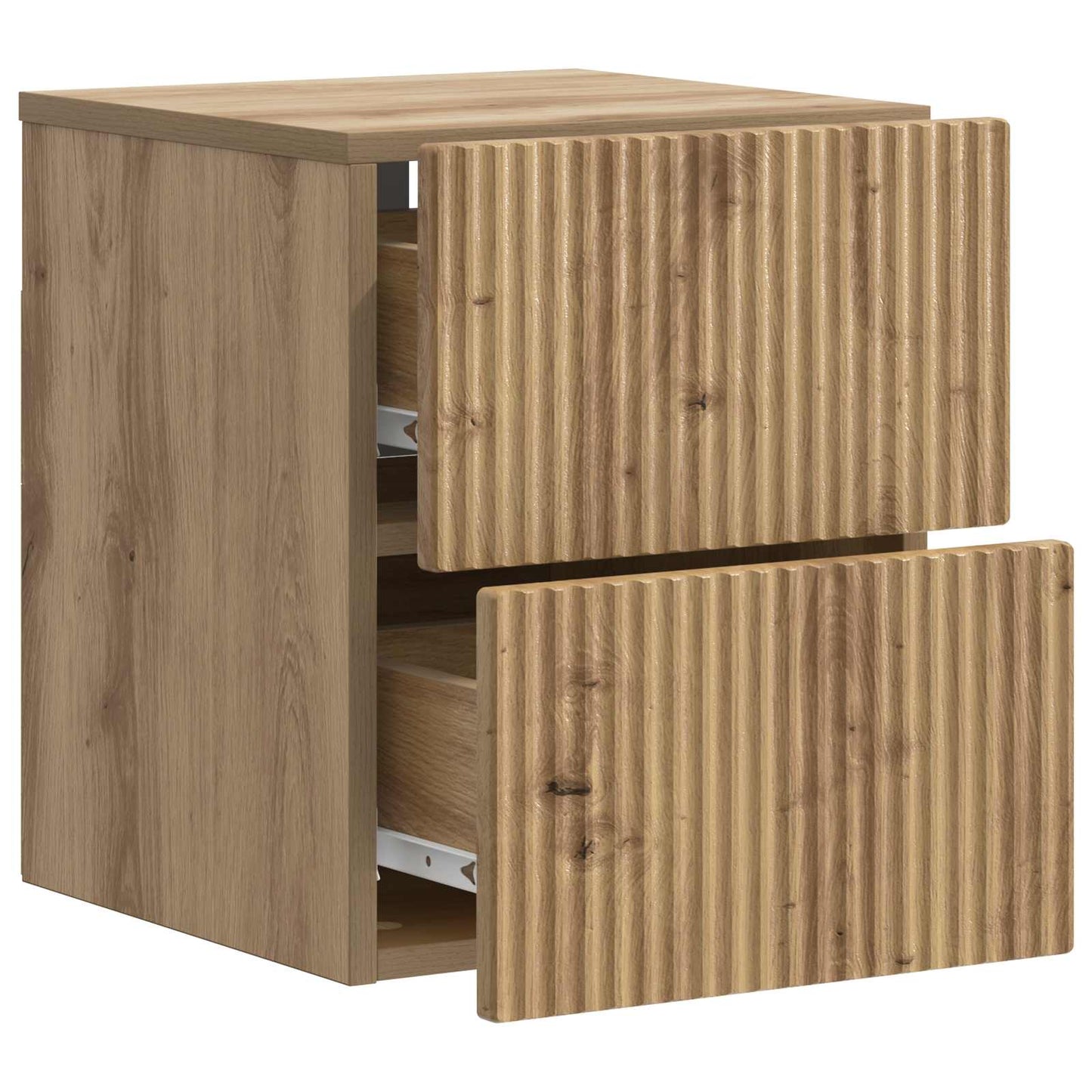 Mobiletto da notte a muro con cassetto 2 pcs Rovere Artigianale | homemem39