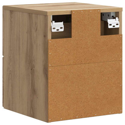 Mobiletto da notte a muro con cassetto 2 pcs Rovere Artigianale | homemem39
