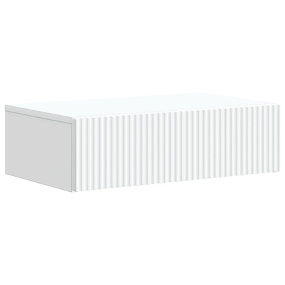 Tavolino da Parete Laterale Bianco 59 x 34,5 x 17 cm | homemem39