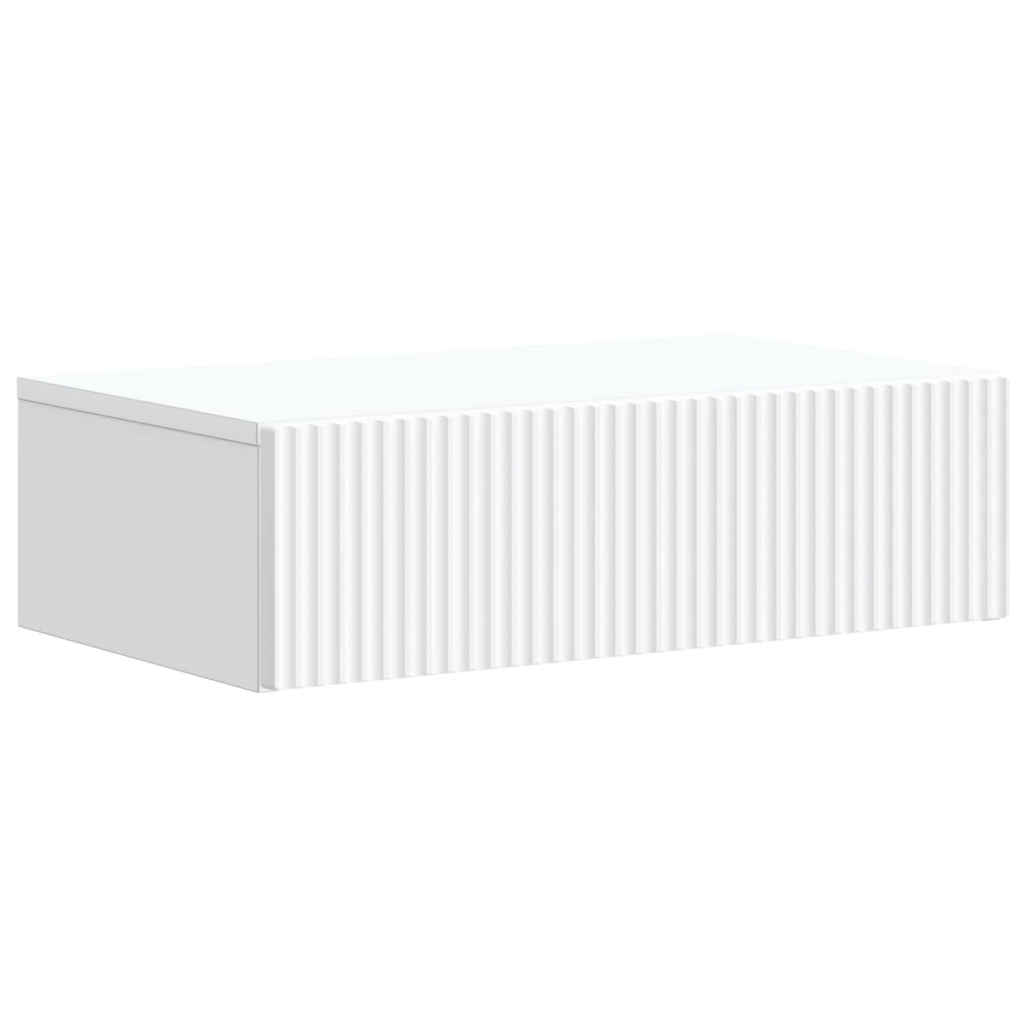 Tavolino da Parete Laterale Bianco 59 x 34,5 x 17 cm