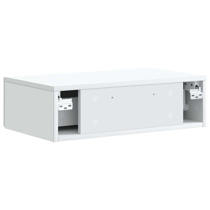 Tavolino da Parete Laterale Bianco 59 x 34,5 x 17 cm | homemem39