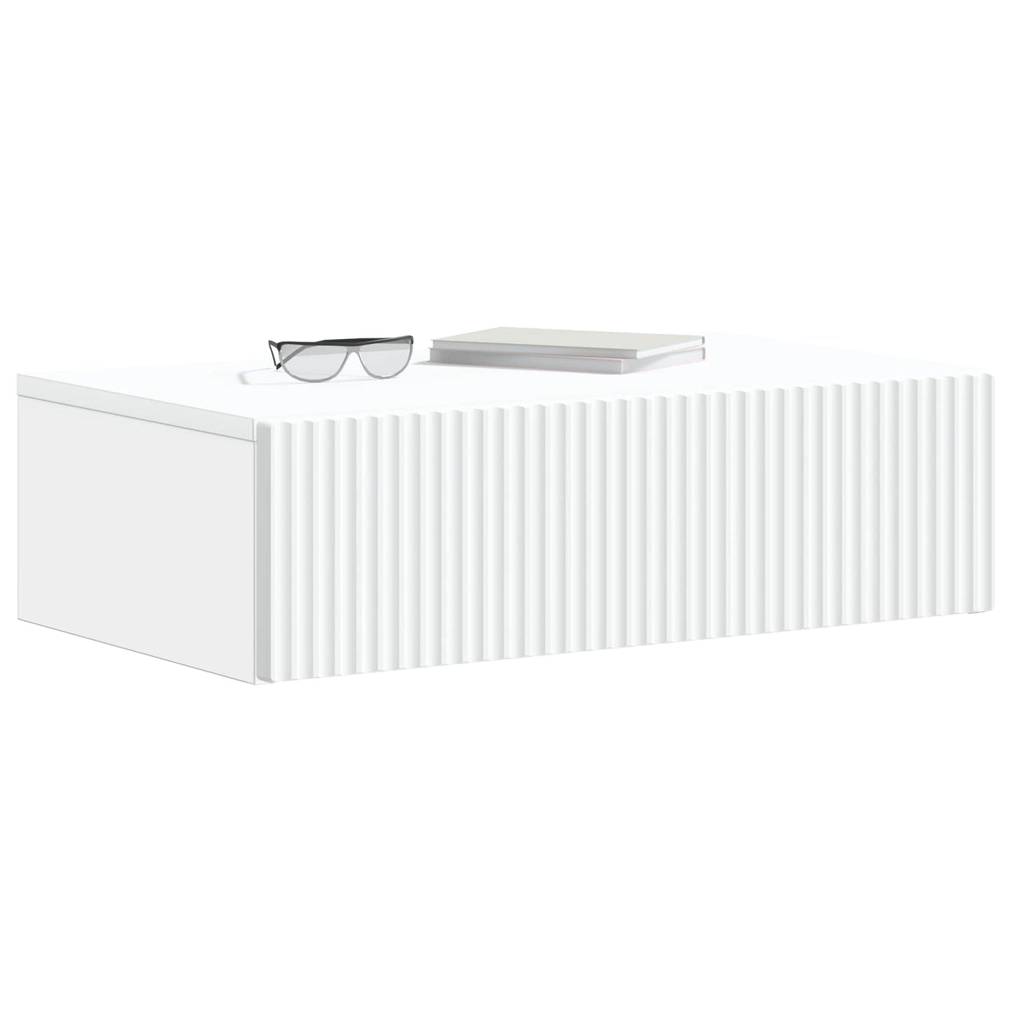 Tavolino da Parete Laterale Bianco 59 x 34,5 x 17 cm | homemem39