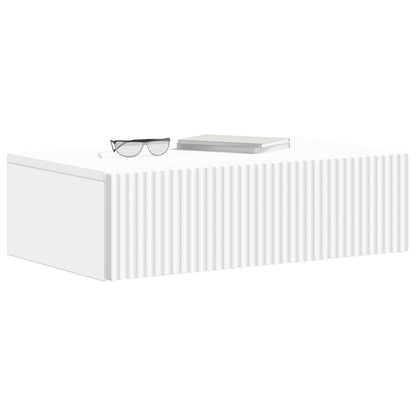 Tavolino da Parete Laterale Bianco 59 x 34,5 x 17 cm | homemem39