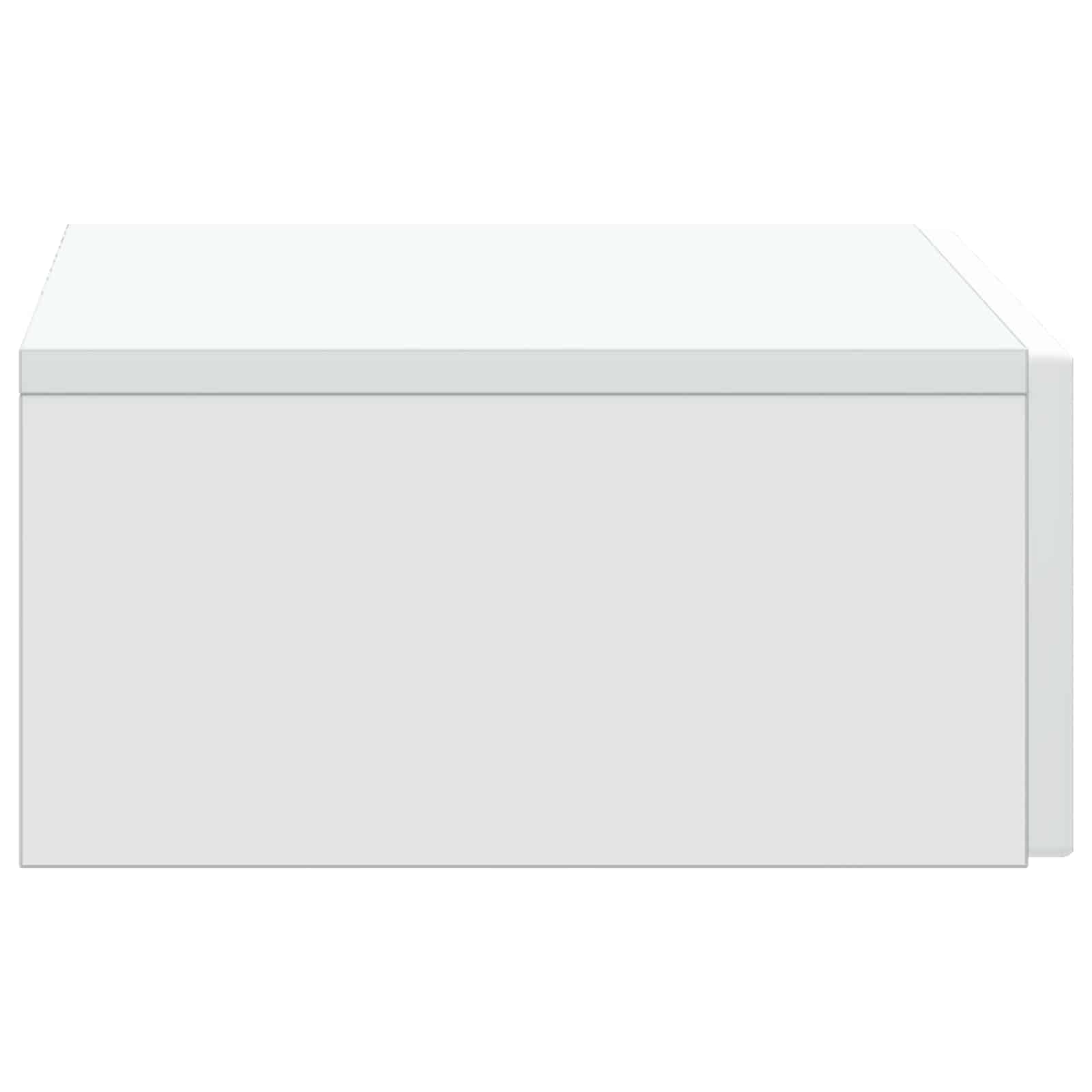 Tavolino da Parete Laterale Bianco 59 x 34,5 x 17 cm | homemem39