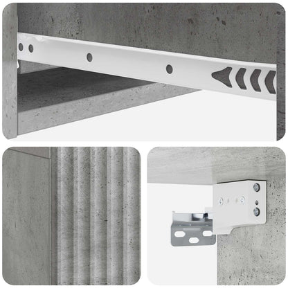 Tavolino da Parete Laterale Grigio Cemento 59 x 34,5 x 17 cm | homemem39