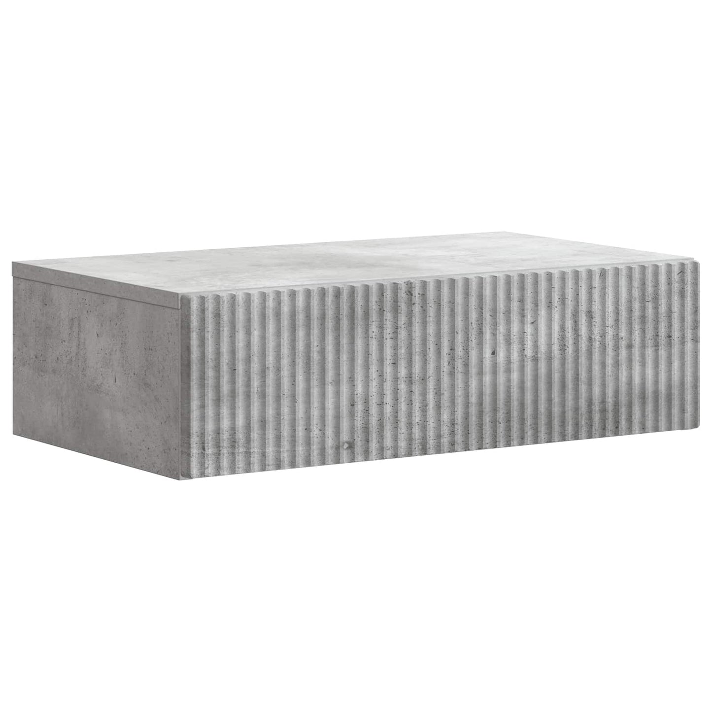 Tavolino da Parete Laterale Grigio Cemento 59 x 34,5 x 17 cm