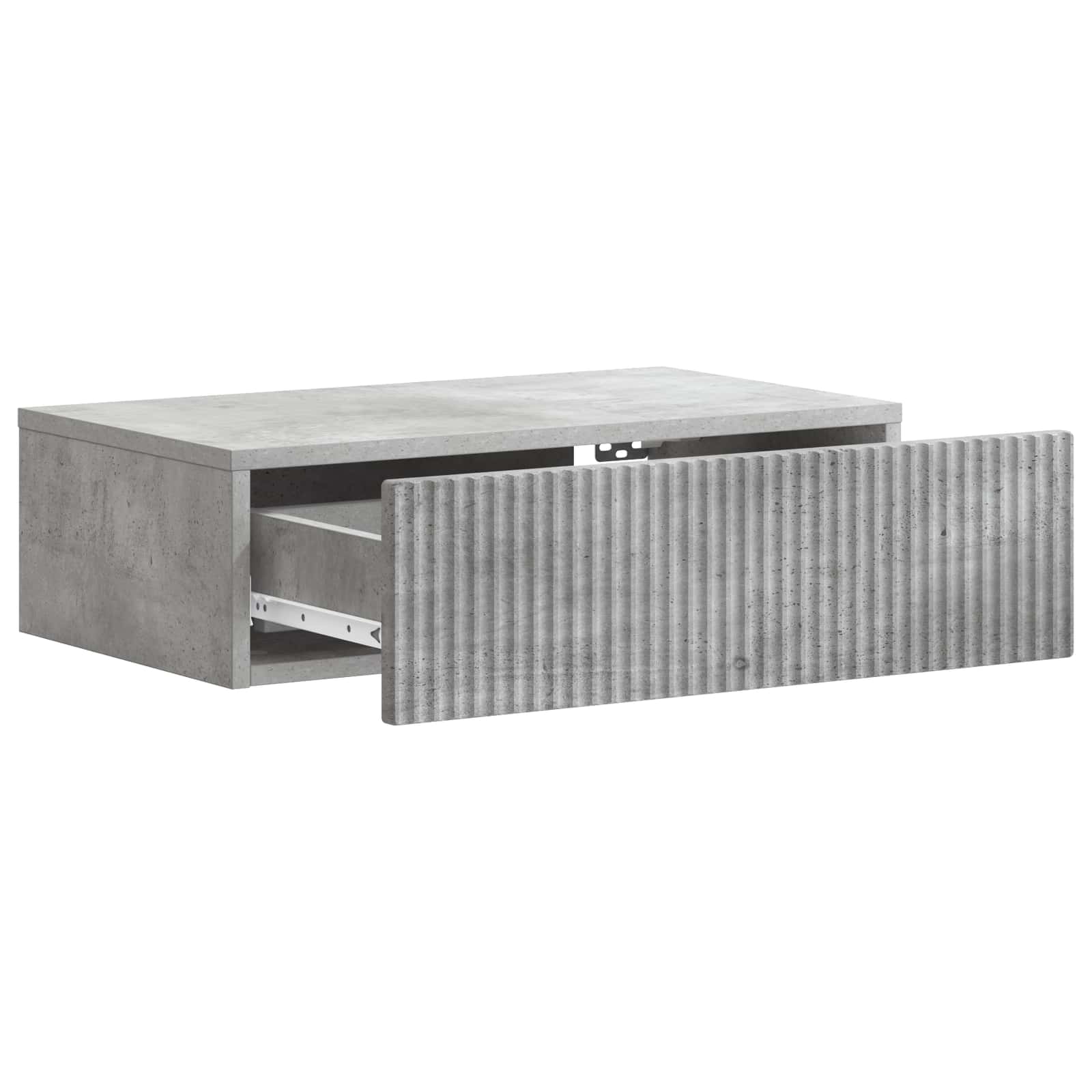 Tavolino da Parete Laterale Grigio Cemento 59 x 34,5 x 17 cm | homemem39