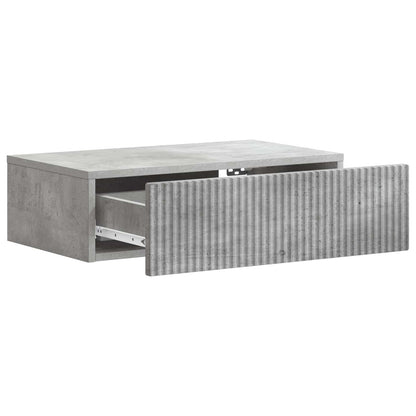 Tavolino da Parete Laterale Grigio Cemento 59 x 34,5 x 17 cm | homemem39