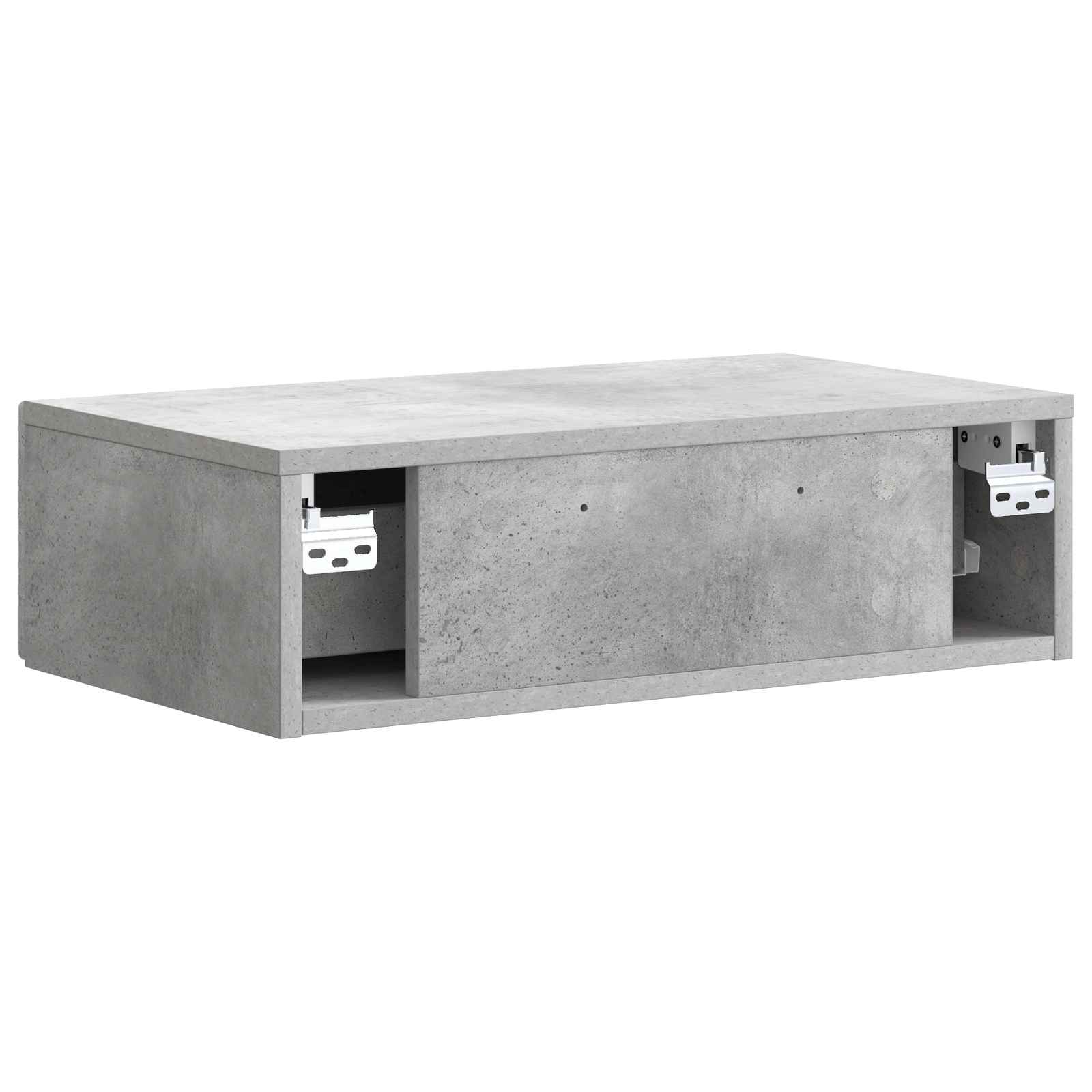 Tavolino da Parete Laterale Grigio Cemento 59 x 34,5 x 17 cm | homemem39