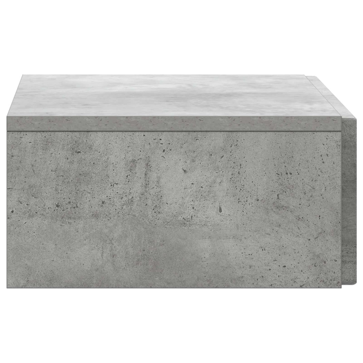 Tavolino da Parete Laterale Grigio Cemento 59 x 34,5 x 17 cm