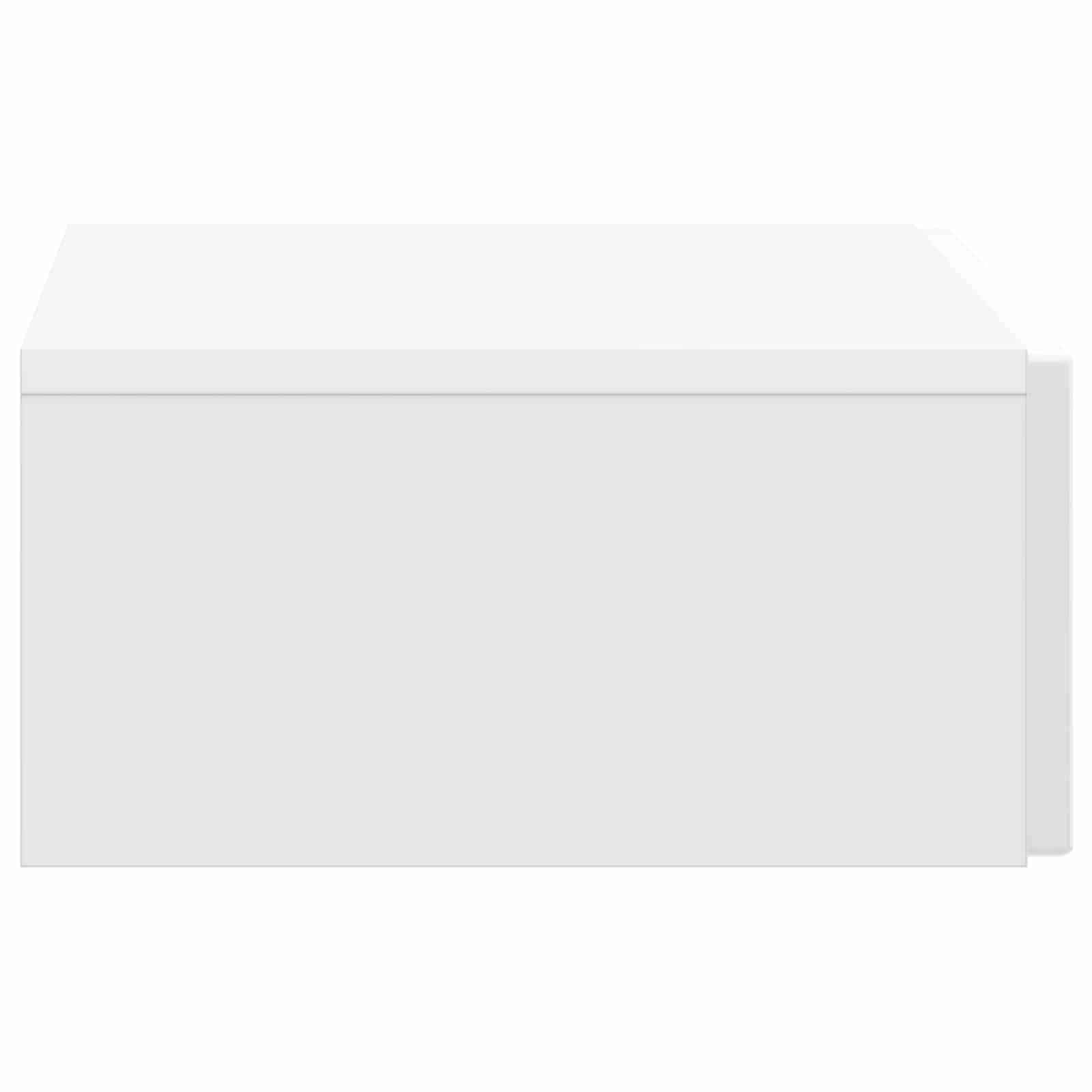Tavolino da Parete Laterale Bianco Lucido 59 x 34,5 x 17 cm | homemem39