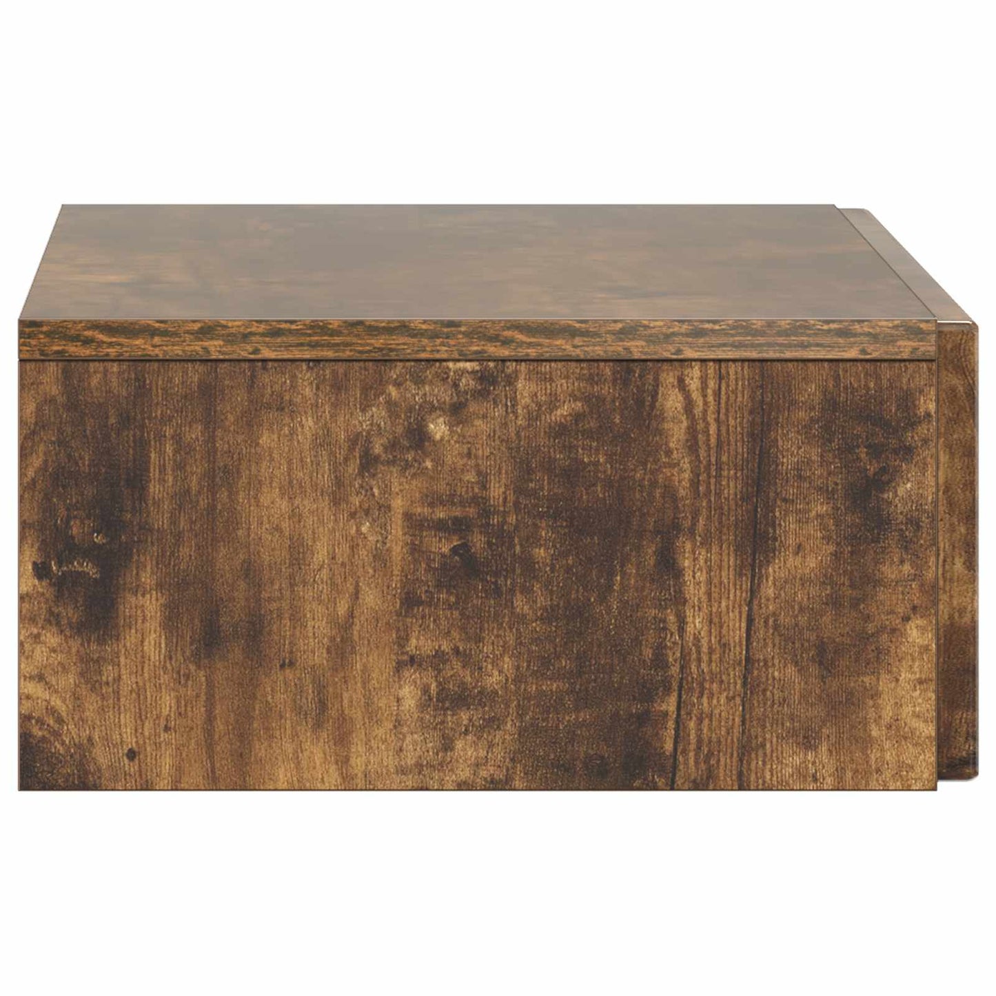 Tavolino da Parete Laterale Rovere Fumo 59 x 34,5 x 17 cm