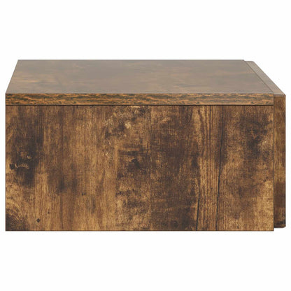 Tavolino da Parete Laterale Rovere Fumo 59 x 34,5 x 17 cm