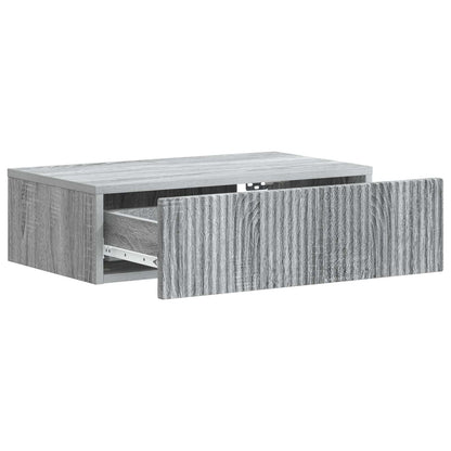 Tavolino da Parete Laterale Grigio Sonoma 59 x 34,5 x 17 cm | homemem39