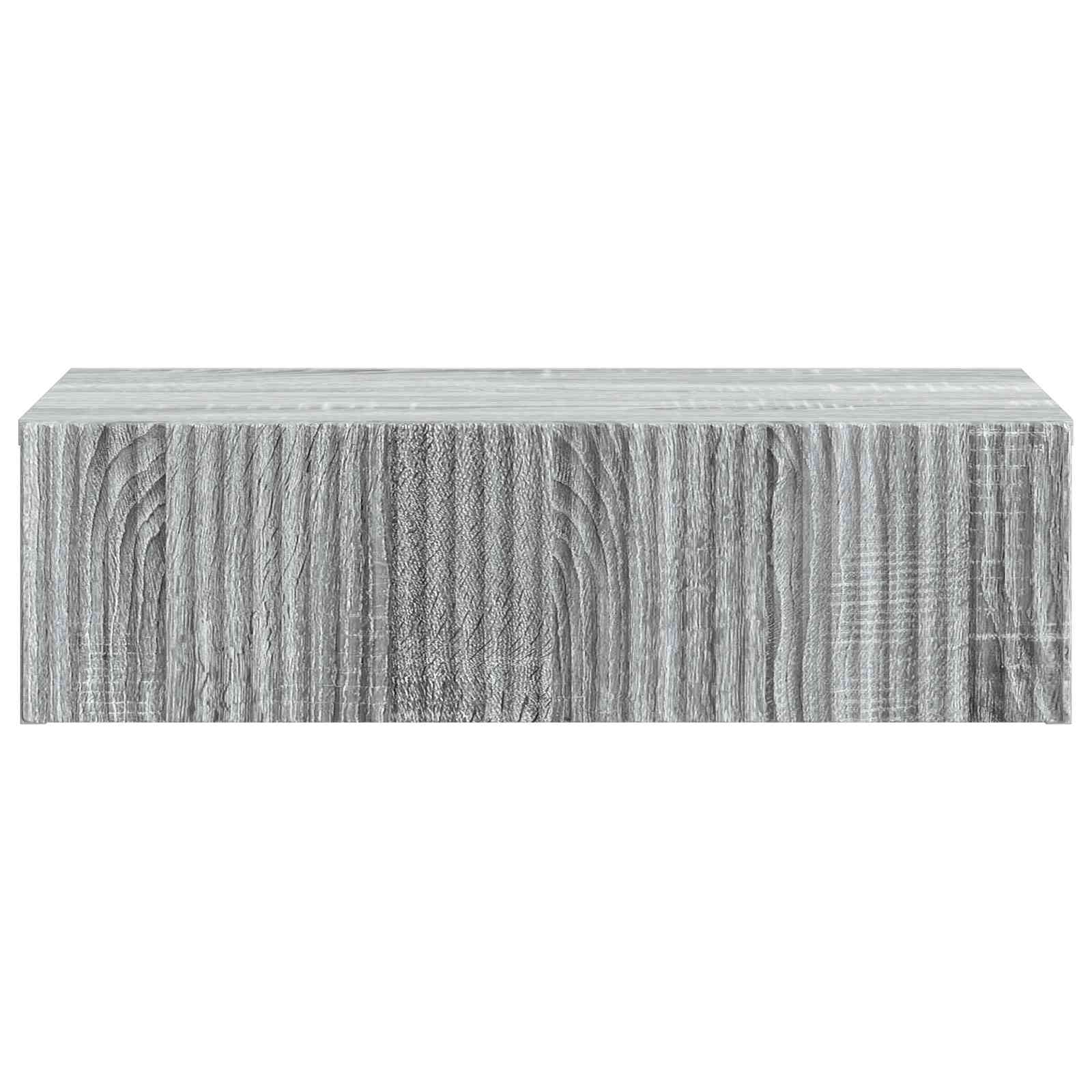 Tavolino da Parete Laterale Grigio Sonoma 59 x 34,5 x 17 cm | homemem39