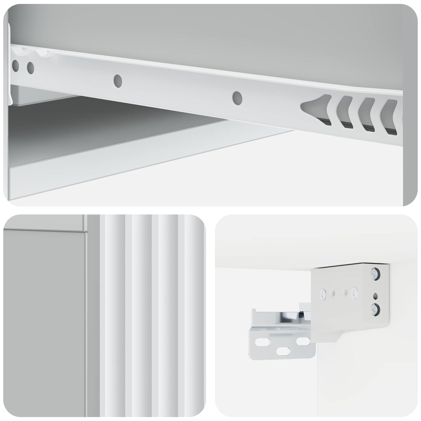 Tavolino da Parete Laterale Bianco 87,5 x 34,5 x 17 cm | homemem39