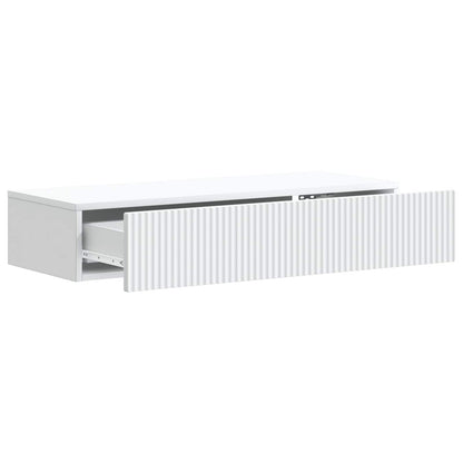 Tavolino da Parete Laterale Bianco 87,5 x 34,5 x 17 cm | homemem39