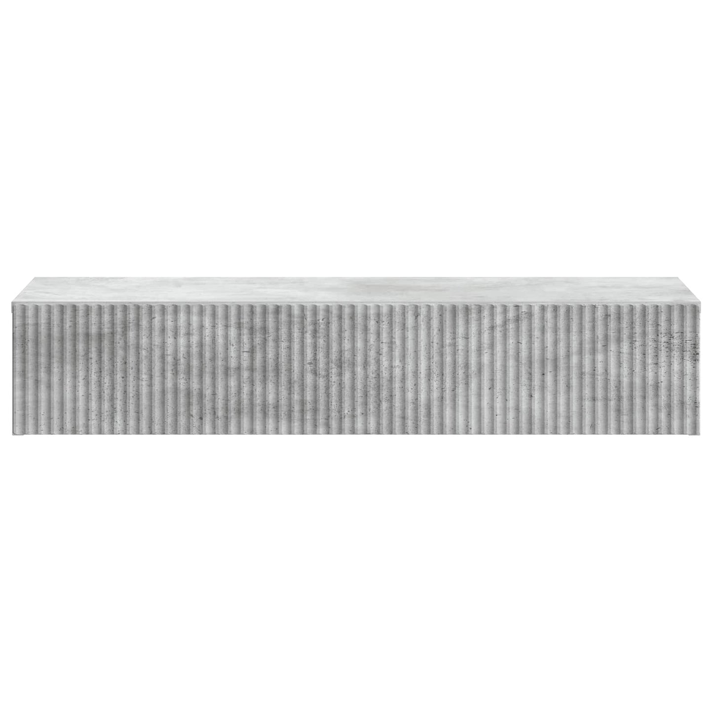 Tavolino da Parete Laterale Grigio Cemento 87,5 x 34,5 x 17 cm
