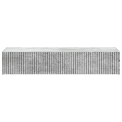 Tavolino da Parete Laterale Grigio Cemento 87,5 x 34,5 x 17 cm