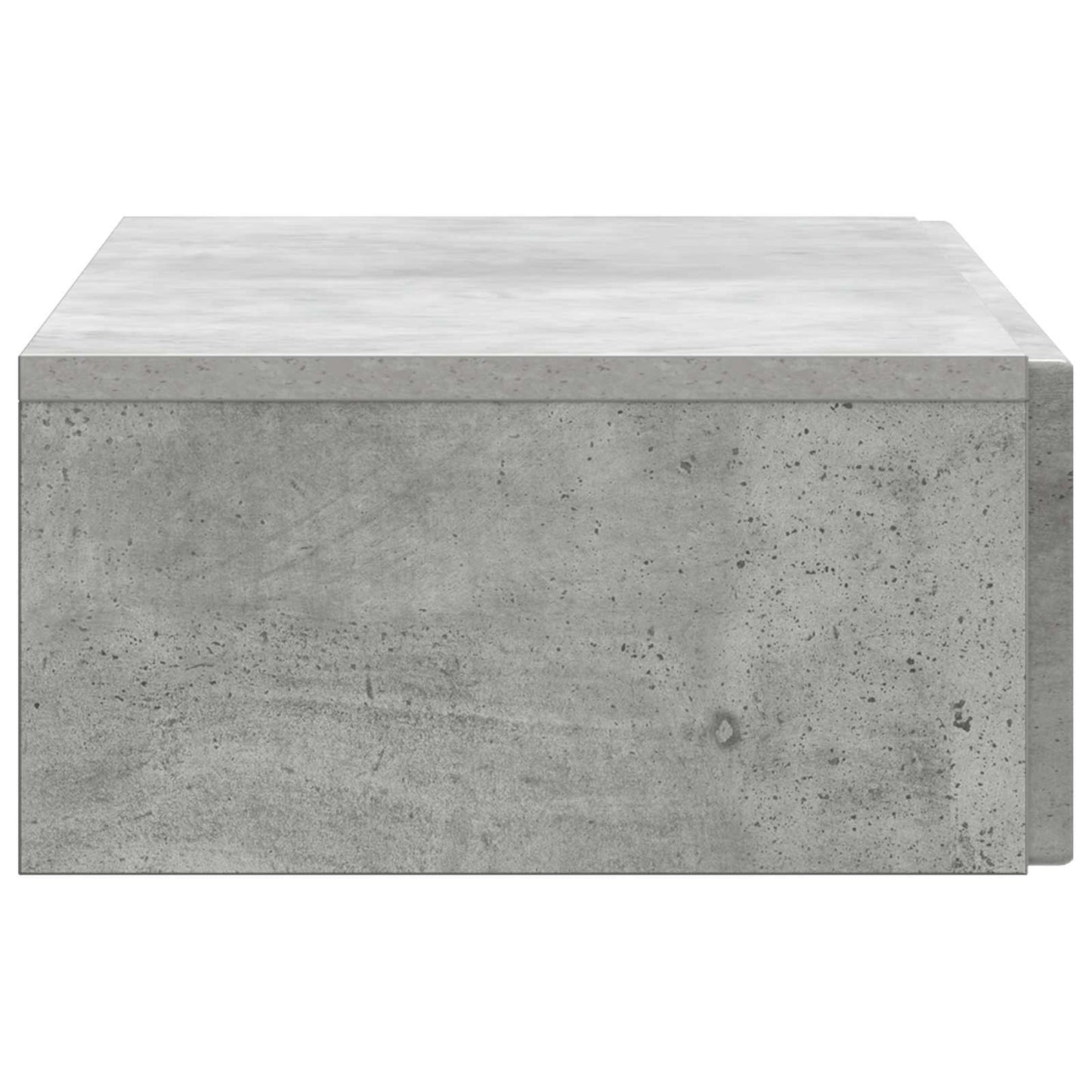 Tavolino da Parete Laterale Grigio Cemento 87,5 x 34,5 x 17 cm