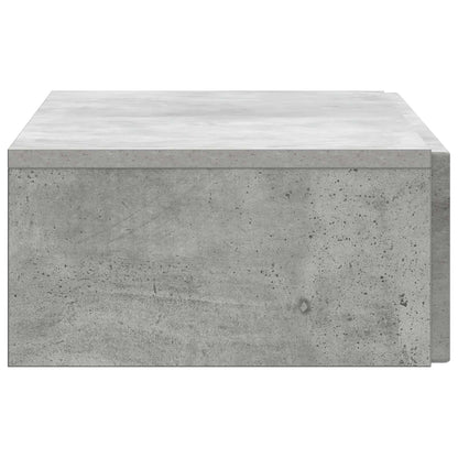 Tavolino da Parete Laterale Grigio Cemento 87,5 x 34,5 x 17 cm