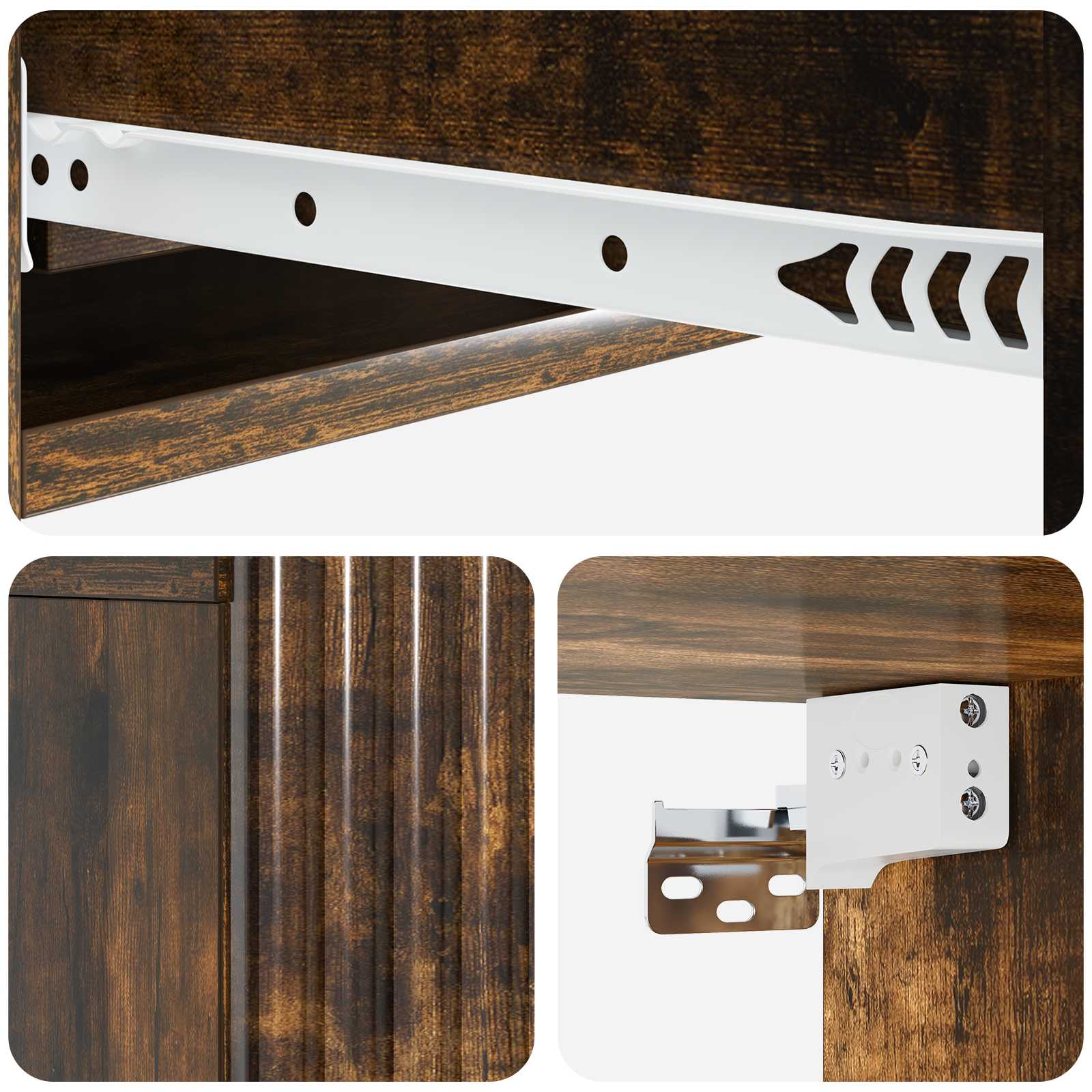 Tavolino da Parete Laterale Rovere Fumo 87,5 x 34,5 x 17 cm | homemem39