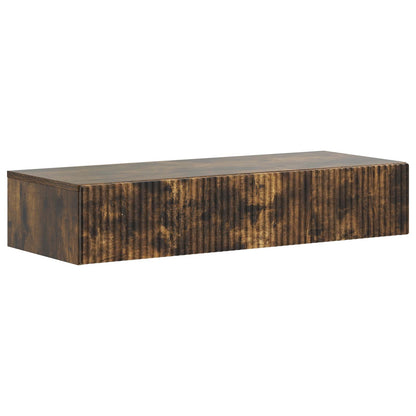 Tavolino da Parete Laterale Rovere Fumo 87,5 x 34,5 x 17 cm