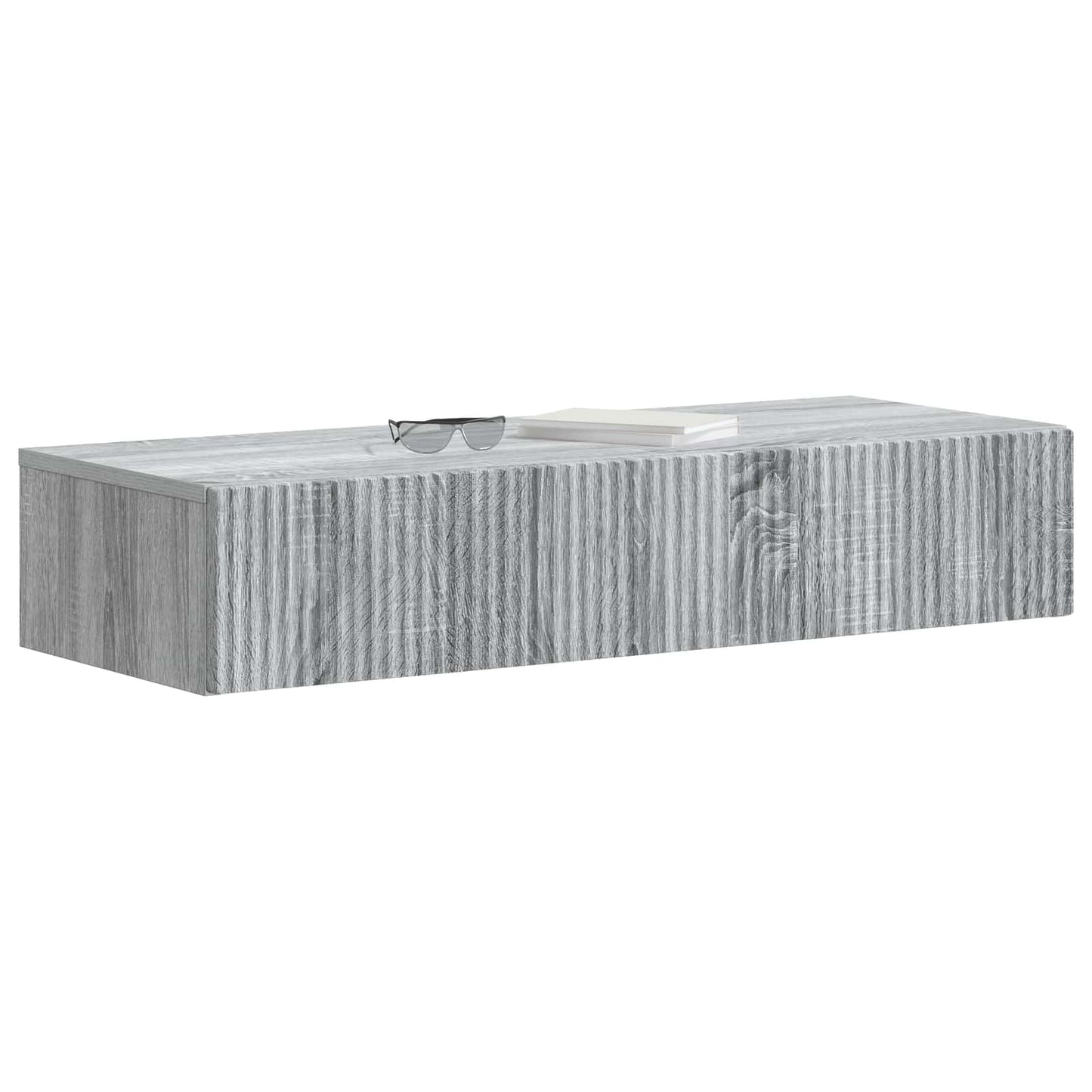 Tavolino da Parete Laterale Grigio Sonoma 87,5 x 34,5 x 17 cm | homemem39