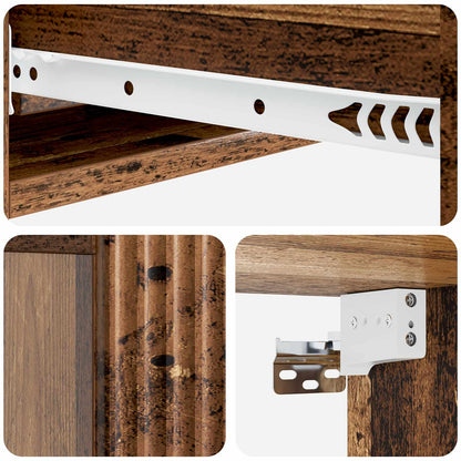 Tavolino da Parete Laterale 87,5 x 34,5 x 17 cm Legno antico - homemem39