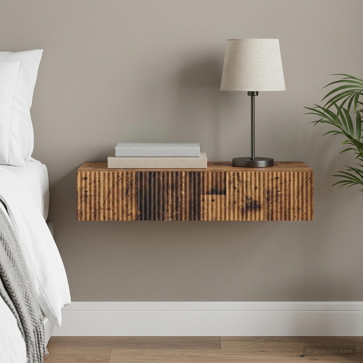 Tavolino da Parete Laterale 87,5 x 34,5 x 17 cm Legno antico - homemem39