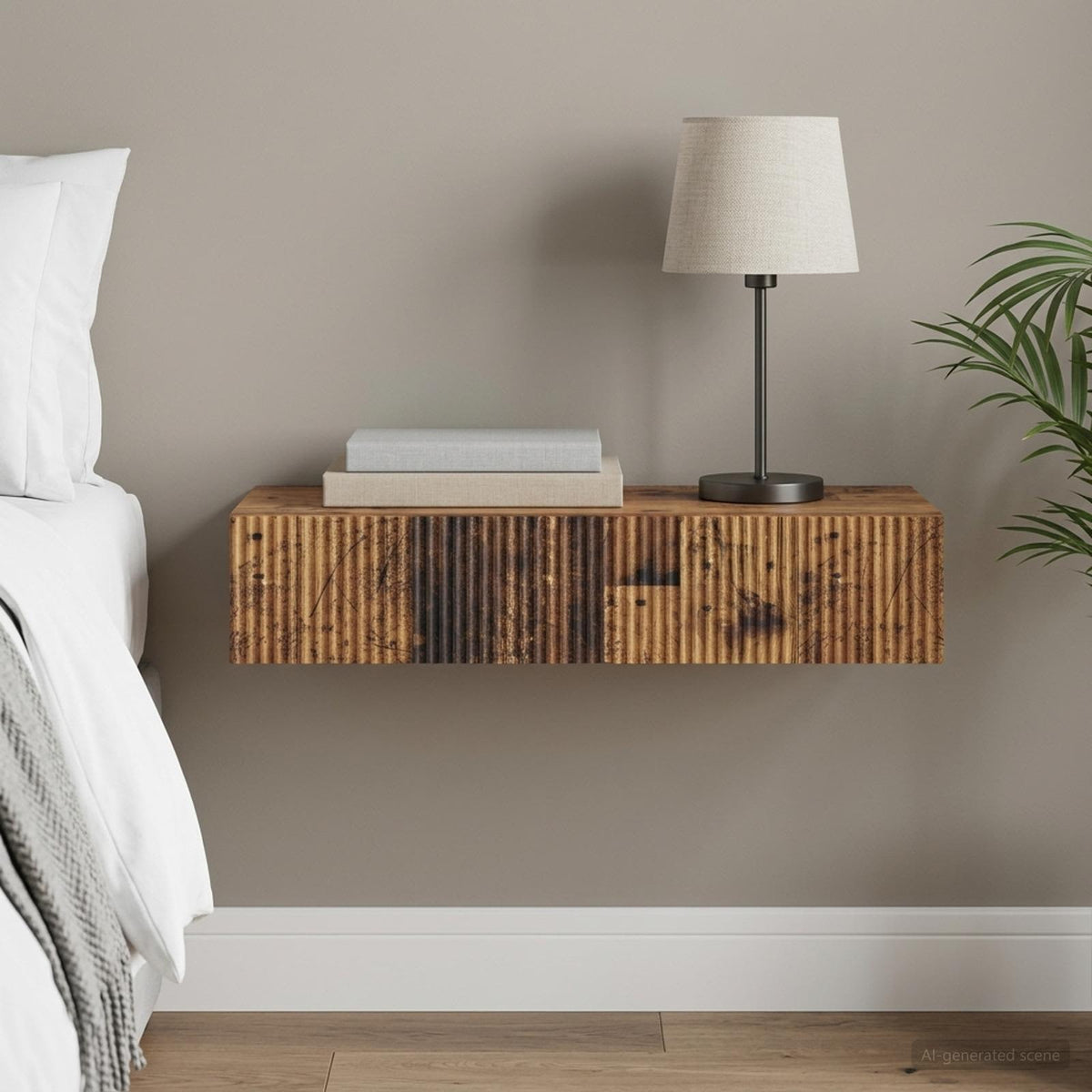 Tavolino da Parete Laterale 87,5 x 34,5 x 17 cm Legno antico - homemem39